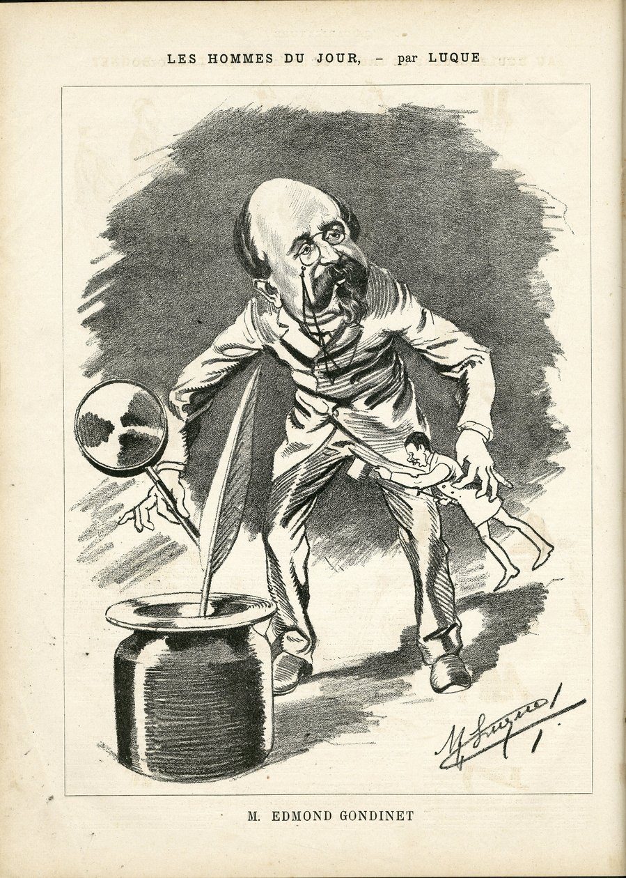 Illustration of Manuel Luque (1854-1919) in La Caricature (1880) بواسطة مانويل لوك