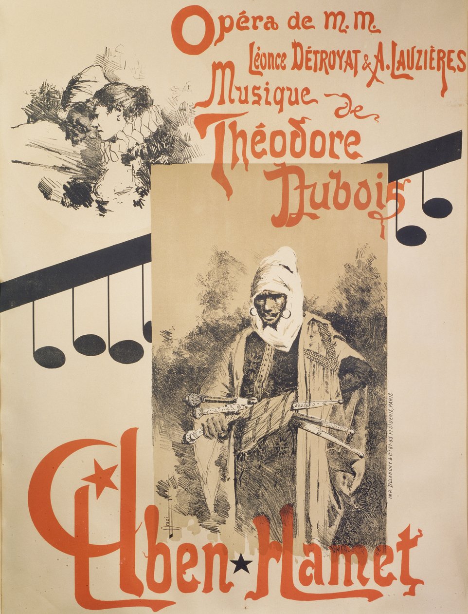 Poster for Aben Hamet, opera بواسطة مانويل أورازي