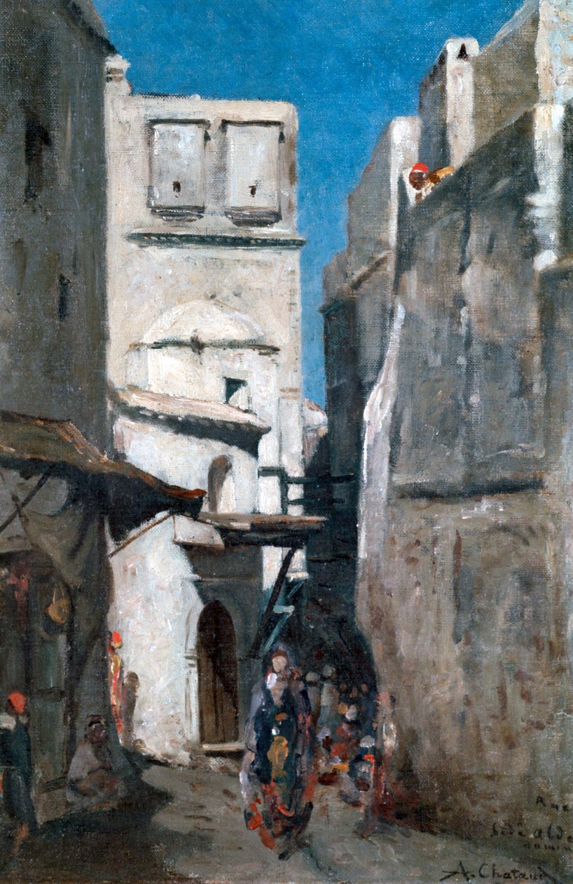 شارع في الجزائر ، c1864-1892 بواسطة مارك ألفريد تشاتود