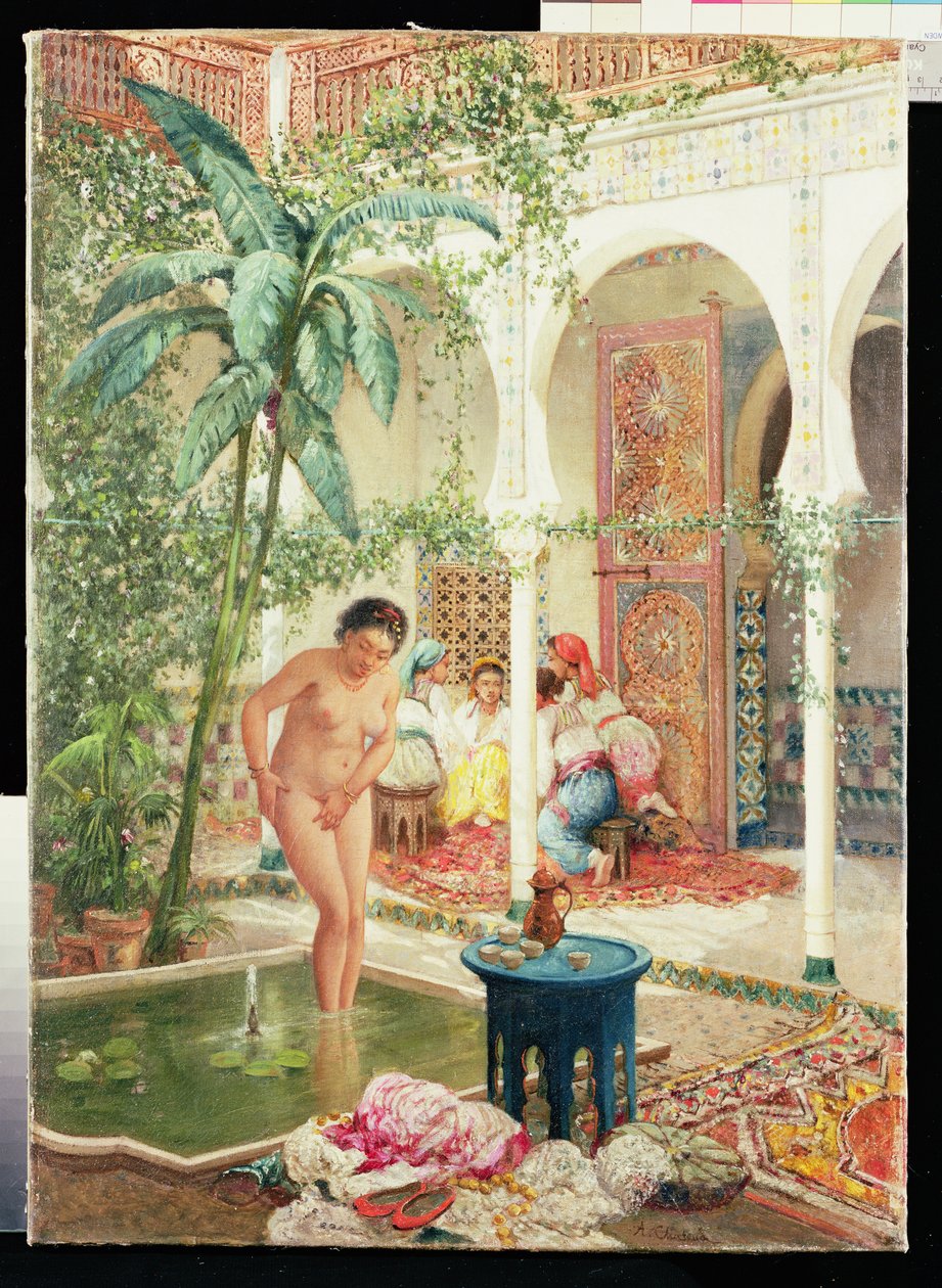 نساء الحريم على جانب البركة بواسطة مارك ألفريد تشاتود