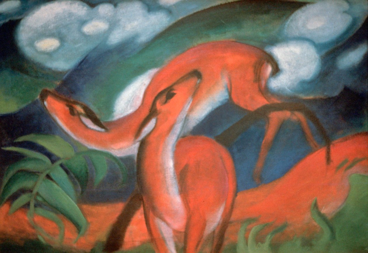 "الأيل الأحمر الثاني" ، 1912 بواسطة فرانز مارك