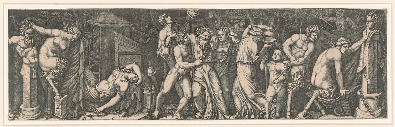 Bacchanalia ، حوالي 1510-1511. بواسطة ماركانتونيو رايموندي