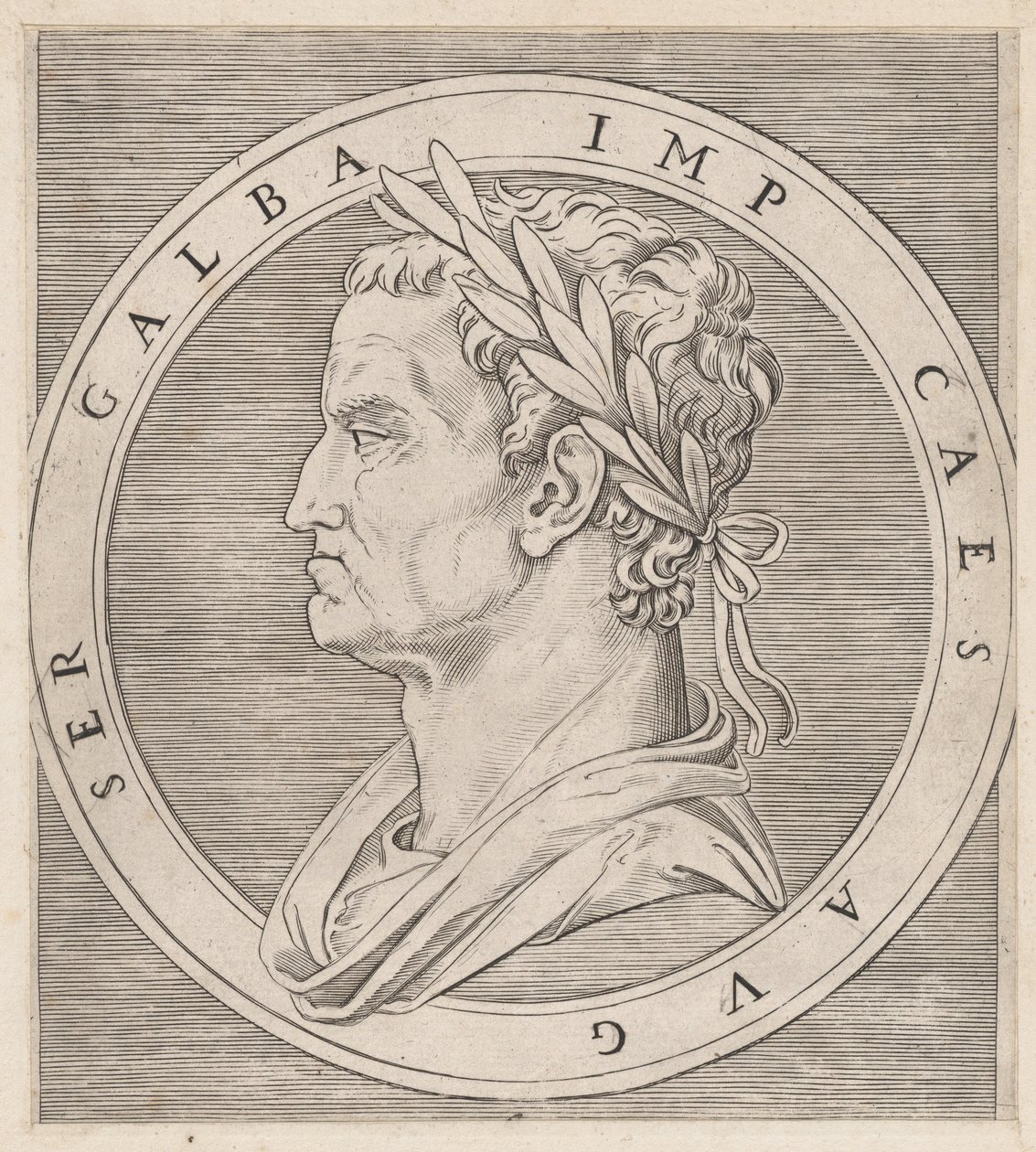 مرآة العظمة الرومانية: Galba ، من The Twelve Caesars ، كاليفورنيا. 1500-1534. ، كاليفورنيا. 1500-1534. بواسطة ماركانتونيو رايموندي