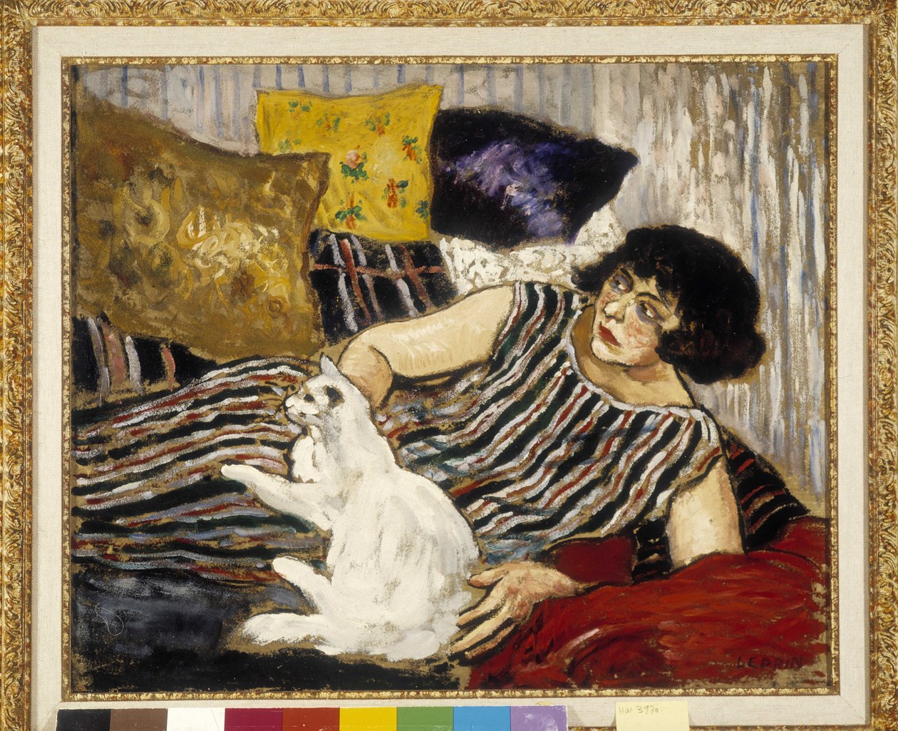 سوزان فالادون (1865-1938) وقطتها. لوحة لمارسيل ليبرين (1891-1933) ، إشارة إلزامية: مجموعة مؤسسة إيفات دي بروفانس ، مرسيليا (سم 45 × 54) بواسطة مارسيل ليبرين