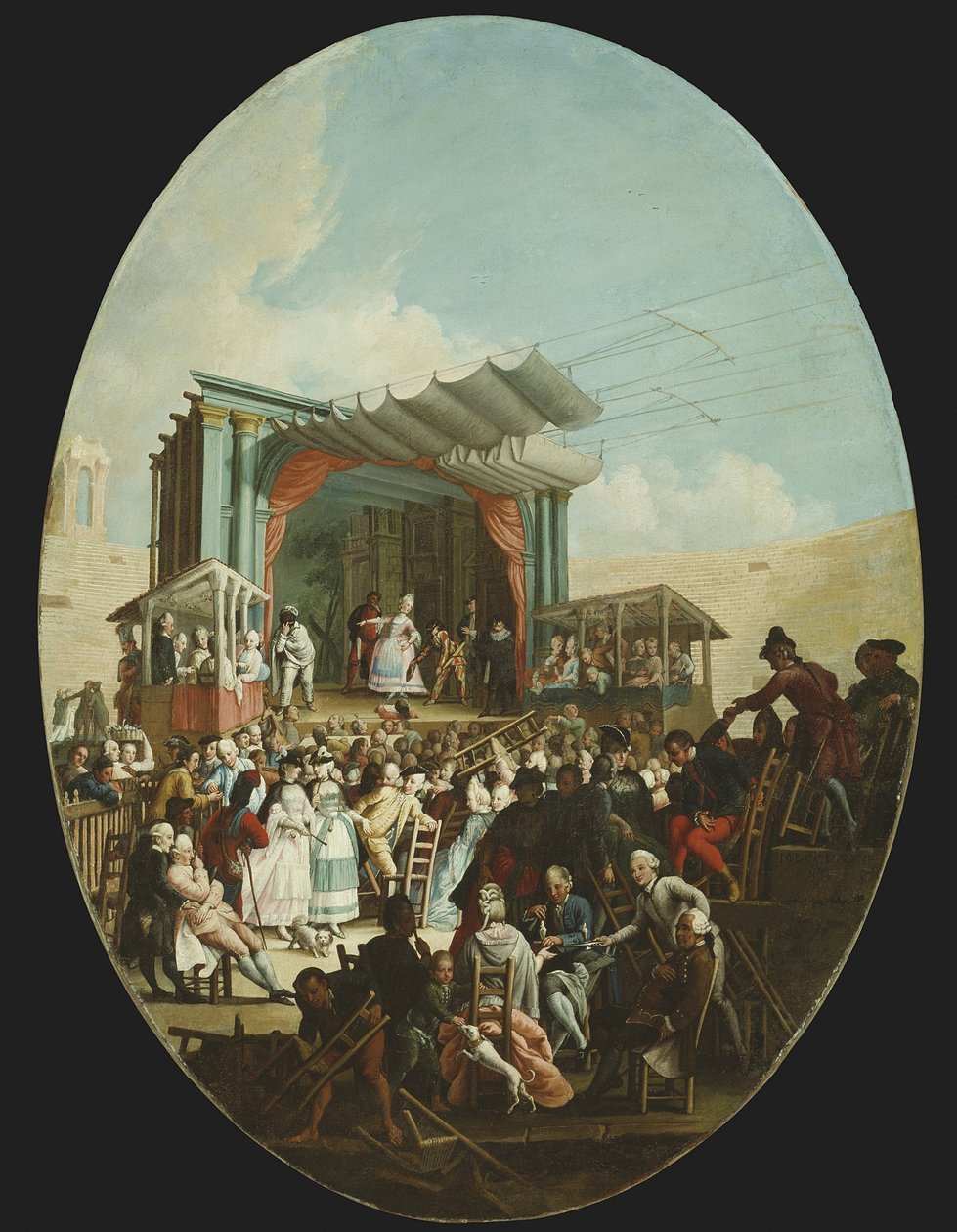كوميديا إيطالية في فيرونا ، 1772 بواسطة ماركو ماركولا