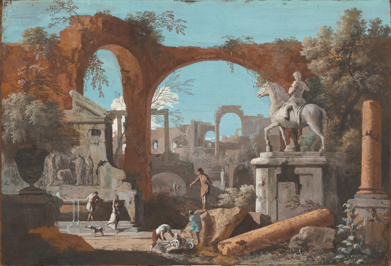 A Capriccio من الأطلال الرومانية بواسطة ماركو ريتشي