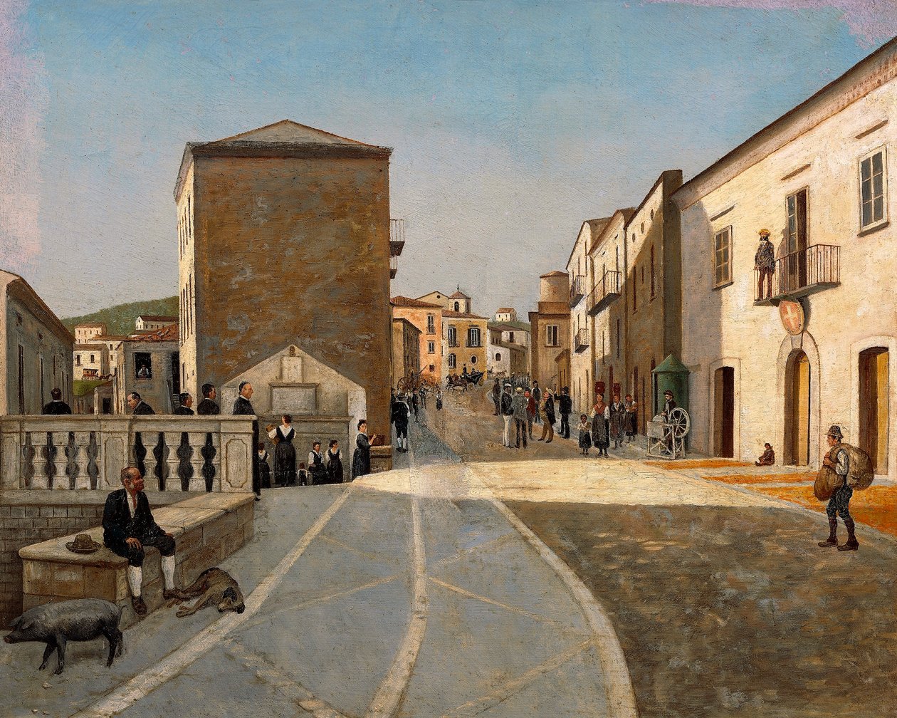 View of Casacalenda (oil on canvas) بواسطة ماركو دي جريجوريو
