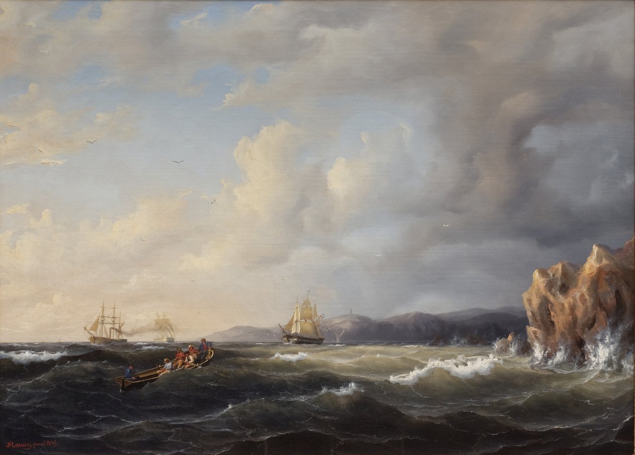 ضرب اللحاء ل Windward في Kullaberg ، 1849 بواسطة ماركوس لارسون