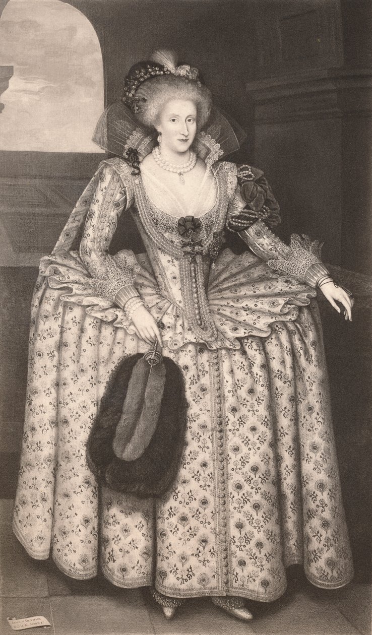الملكة الدنمركية آن ، 1611-1614 ، 1904 بواسطة Marcus Garret Gheeraerts الأصغر سنا