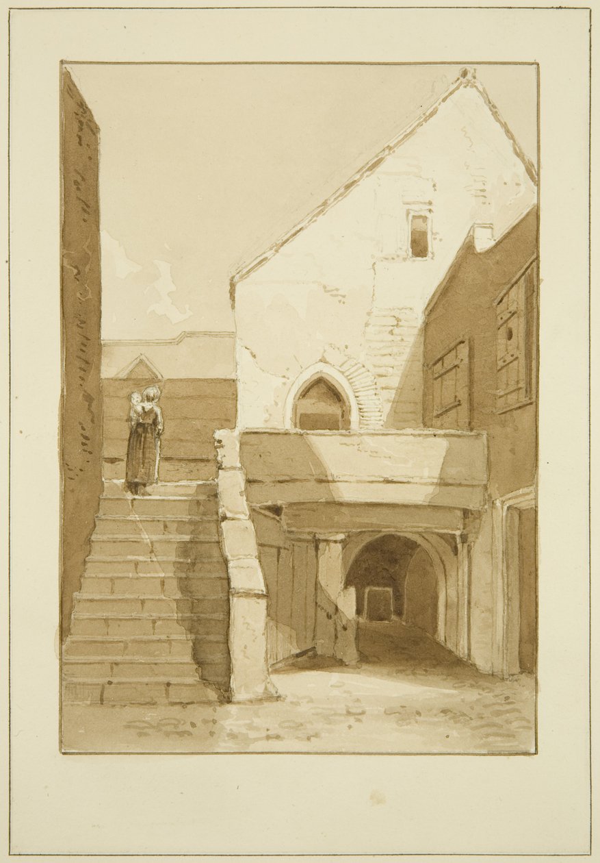 The Black ، أو Dominican ، Friars ، Merchant Street (قلم رصاص وألوان مائية على ورق) بواسطة منازل ماركوس هـ