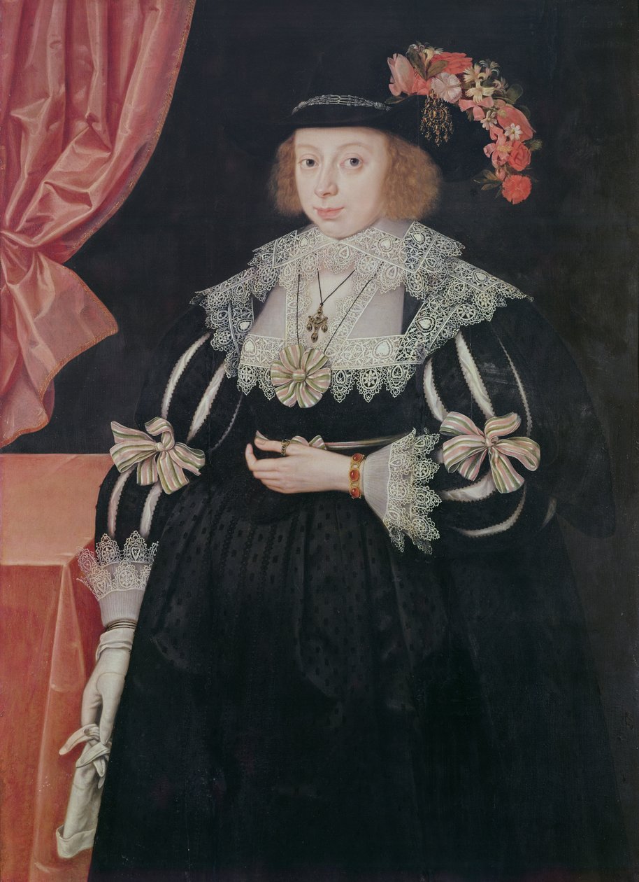 آن هيل ، السيدة هوسكينز (c.1609-51) ، 1629 (لوحة) بواسطة Marcus Garret Gheeraerts الأصغر سنا