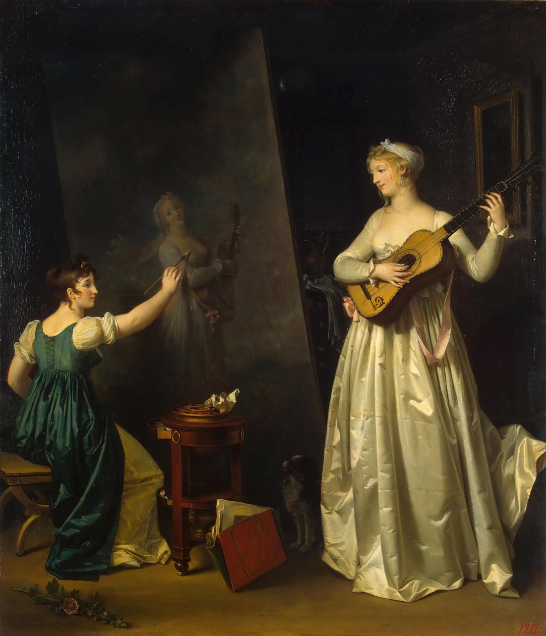 فنان يرسم صورة موسيقي ، 1790. بواسطة مارجريت جيرارد