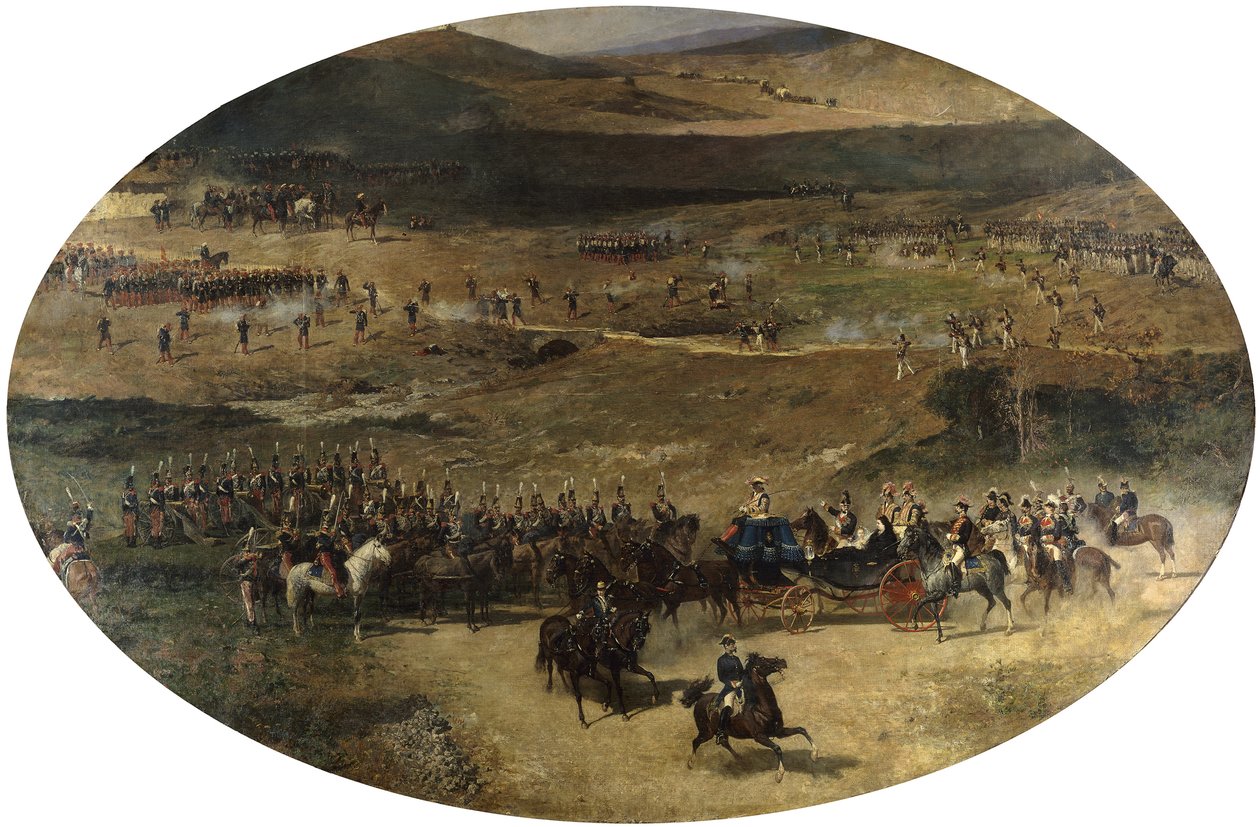الملكة ماريا كريستينا مراجعة القوات ، 1866-1867 بواسطة ماريا فورتوني