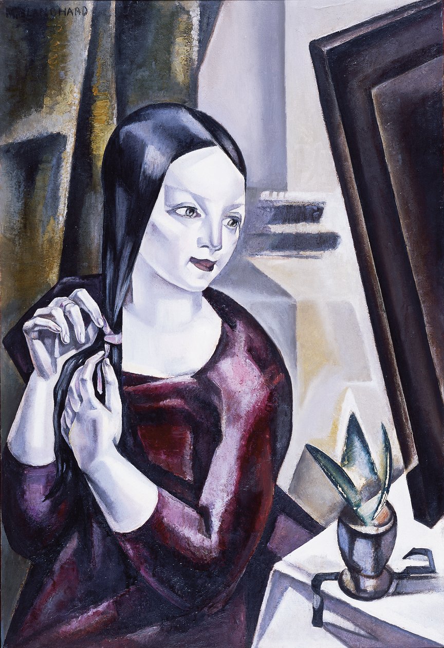 امرأة أمام مرآة ، 1922 بواسطة ماريا بلانشارد