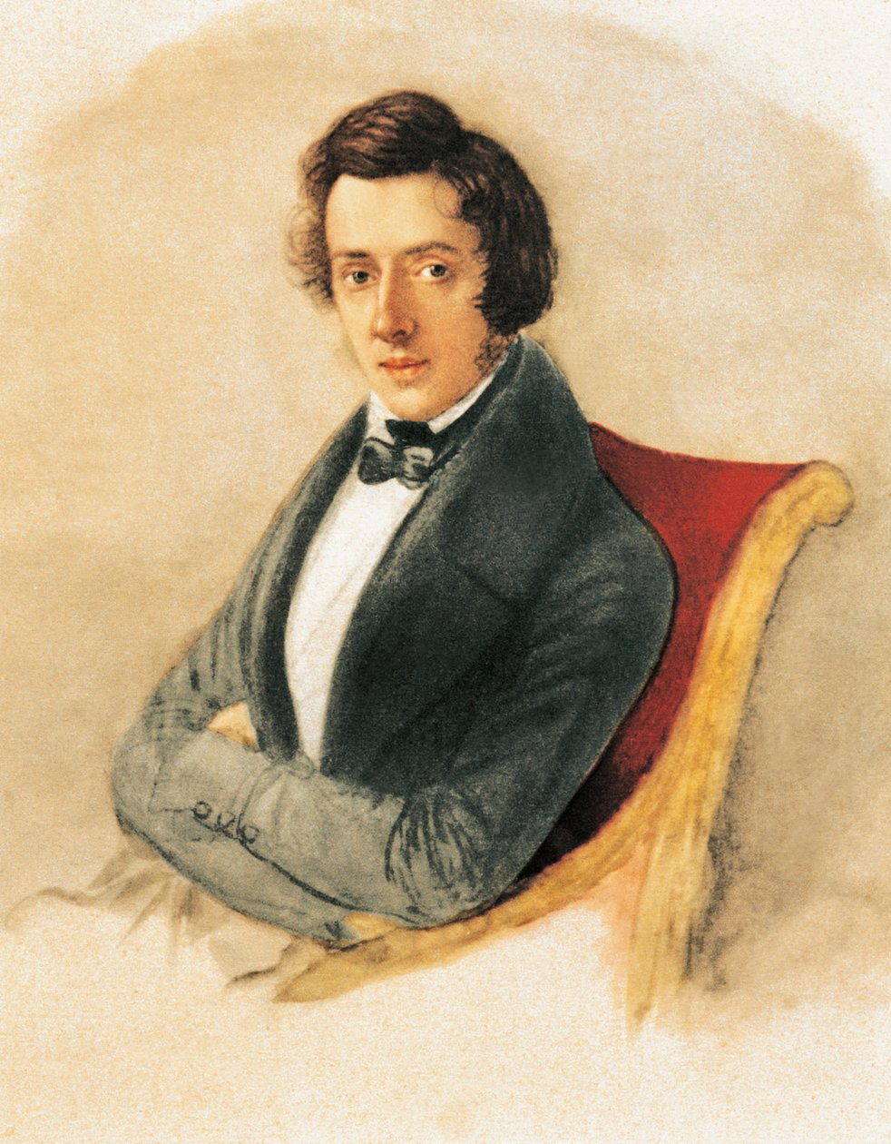 Frederic Chopin (watercolor on paper) بواسطة ماريا ودزينسكا