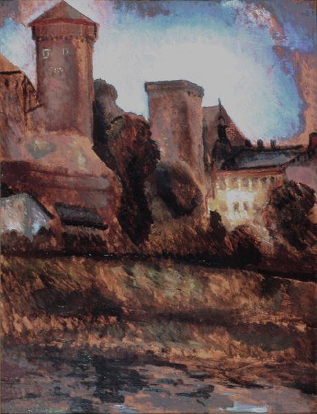 قلعة واويل ، كراكوف. عام 1930 (زيت على ظهر السفينة) بواسطة ماريان Szczyrbula