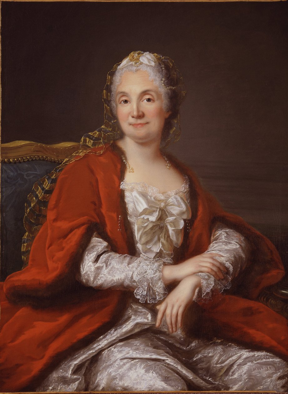 ماري تيريز روديت جيوفرين ، saloniere francaise - صورة مدام جوفرين (1699-1777) ، بقلم لوار ، ماريان (1715-1769). زيت على قماش ، حوالي 1760. مجموعة خاصة بواسطة ماريان لوير