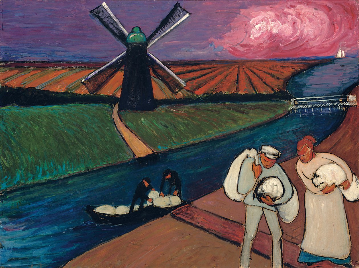 Styx ، حوالي 1910-1911 (زيت على بطاقة رفيعة موضوعة على ورق مقوى) بواسطة ماريان فون ويريفكين