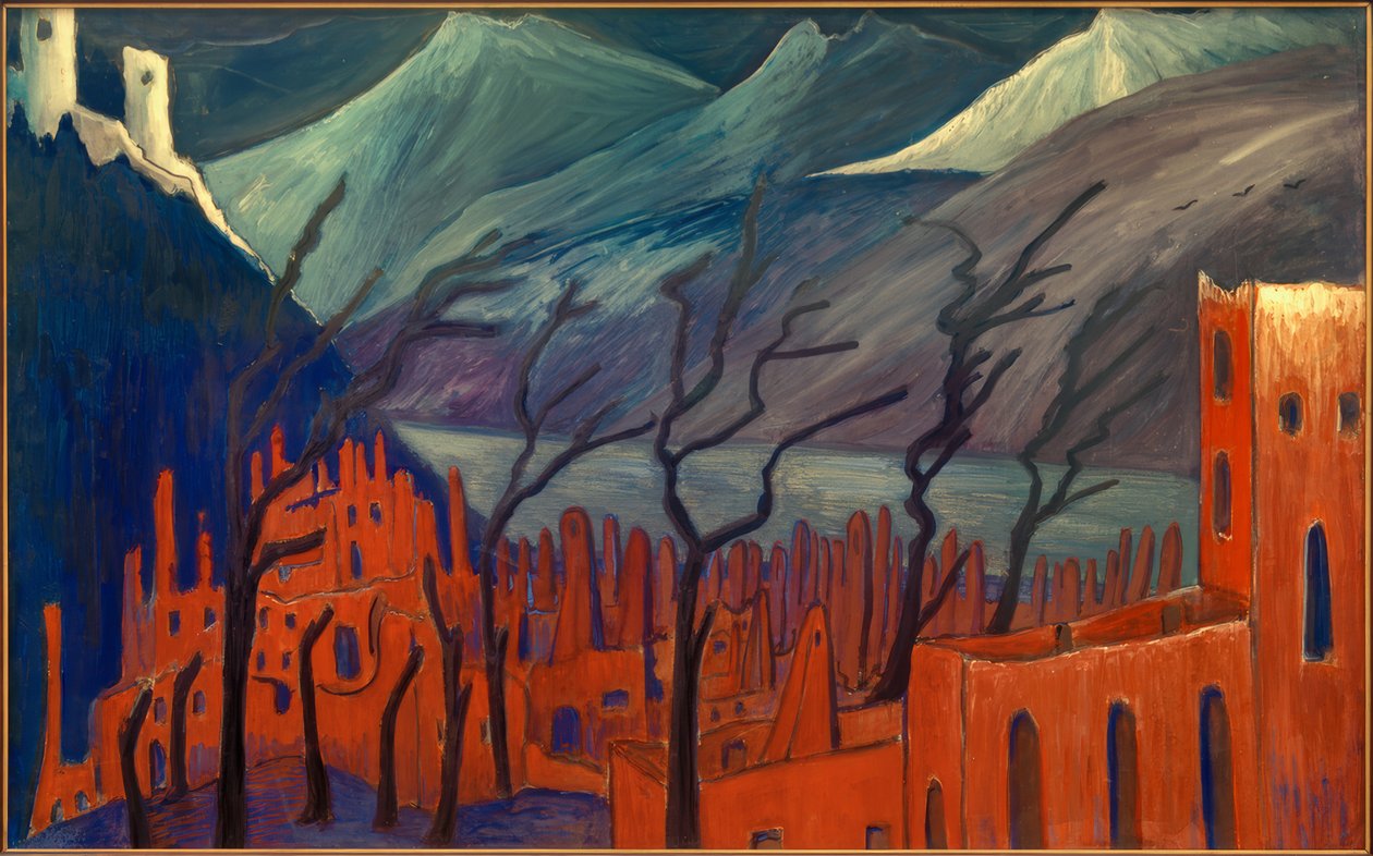 م. Werefkin ، المدينة الحمراء - الرسم ، 1909 بواسطة ماريان فون ويريفكين