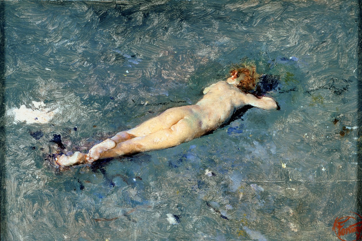 A Nude on the Beach at Portici بواسطة ماريانو خوسيه ماريا برناردو فورتوني إي كاربو