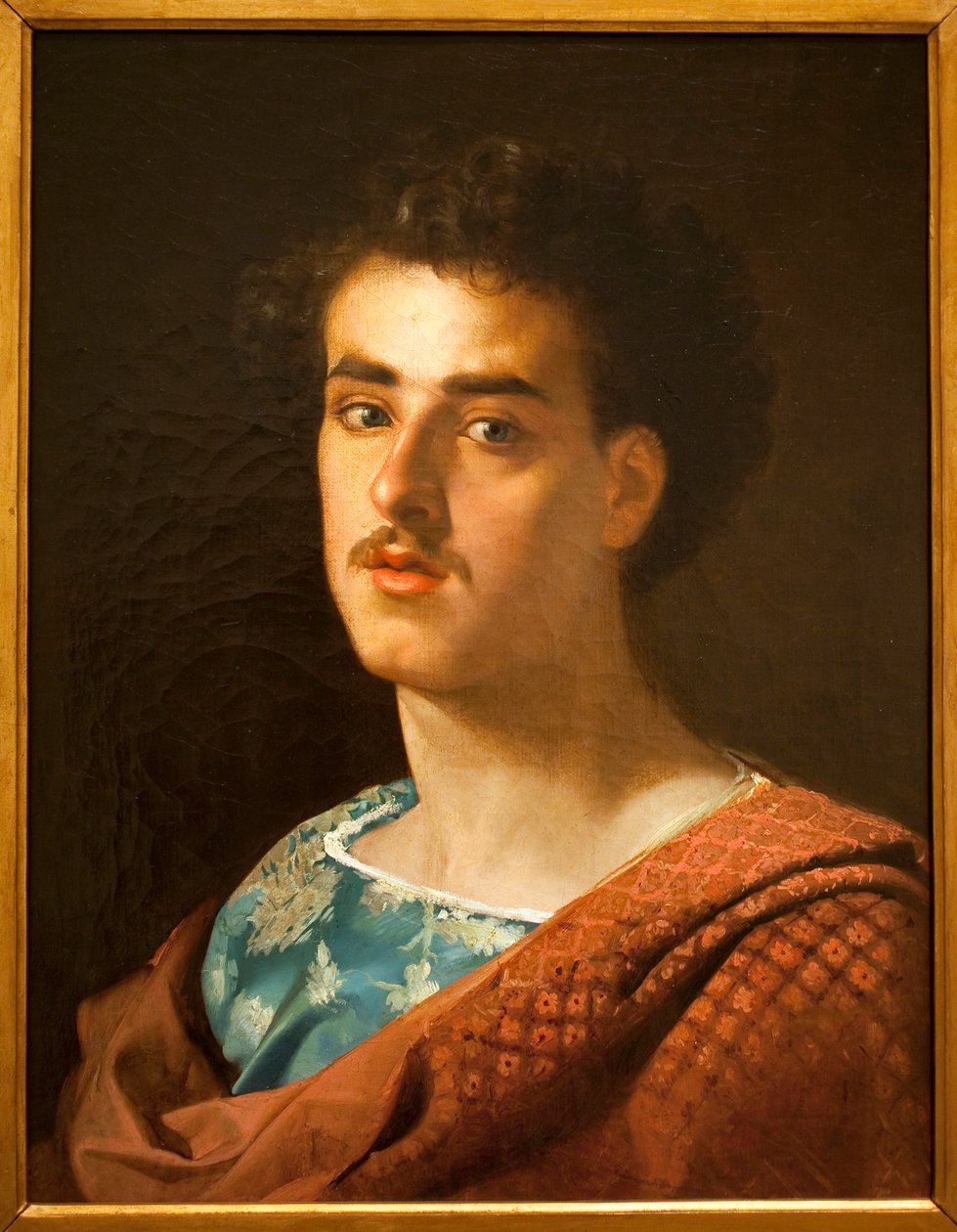 بورتريه ذاتي - لوحة لماريانو فورتوني (1838-1874) ، زيت على قماش ، حوالي 1858 - المتحف الوطني للفنون في كاتالونيا ، برشلونة (إسبانيا) بواسطة ماريانو فورتوني ومادرازو