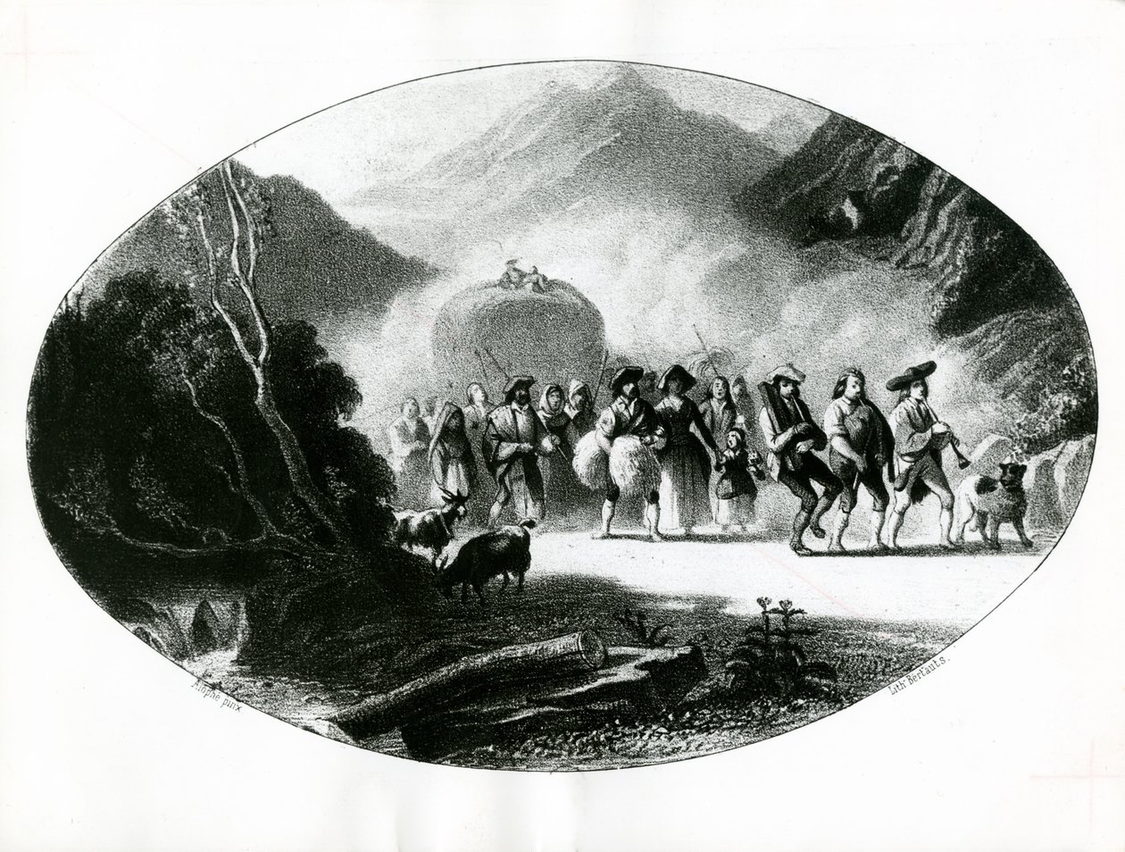 بالعودة من الحصاد ، 1842 بواسطة ماري الكسندر ألوف