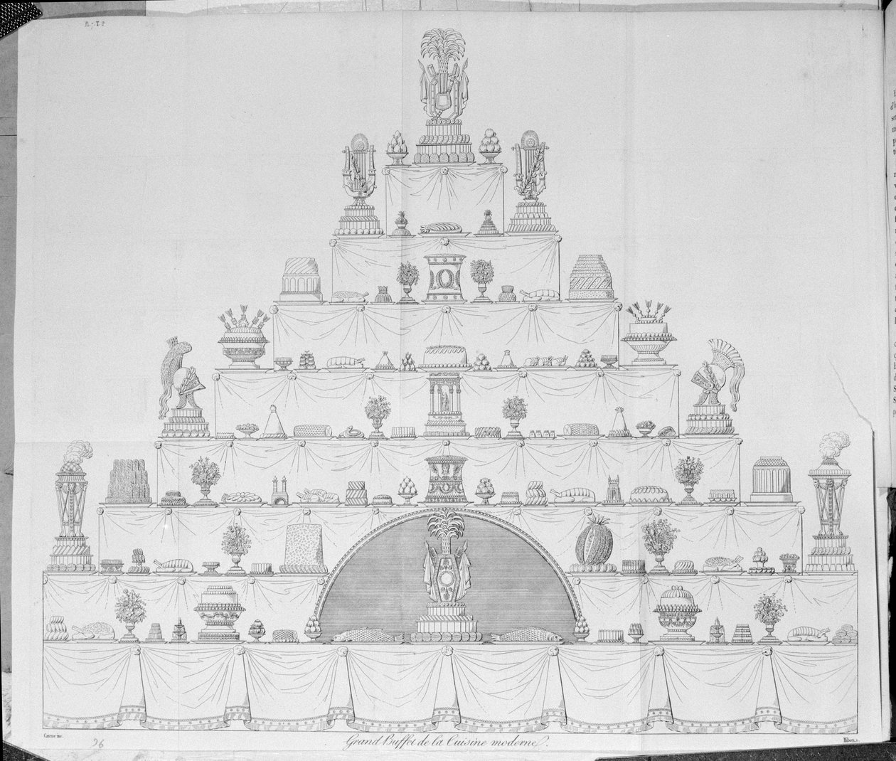 تصميمات لتزيين الطعام ، من "Le Maitre d&39;Hotel francais" بقلم أنتونين كاريمي ، نُشر عام 1822 بواسطة ماري انطوان كاريم