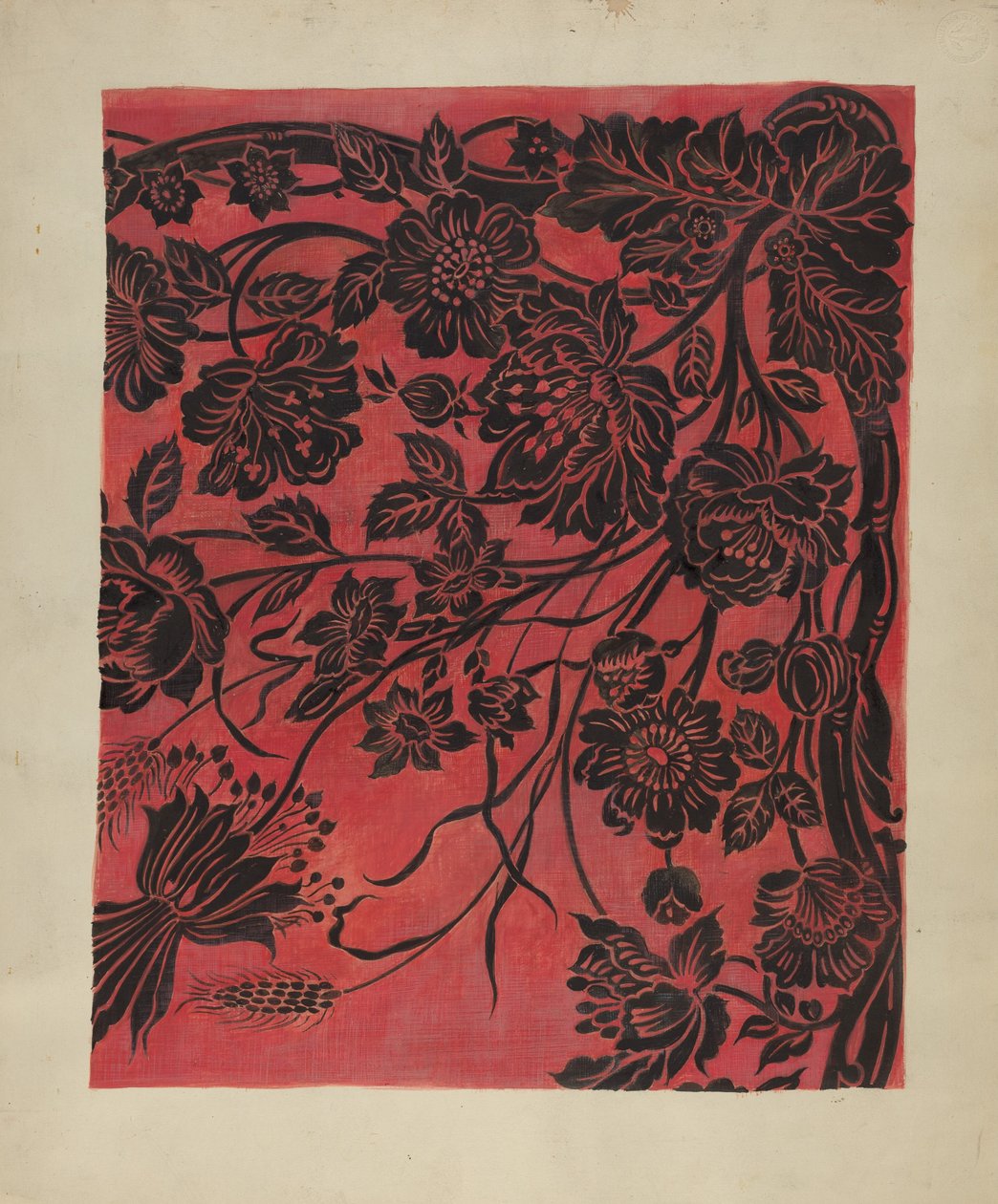 غطاء طاولة ستينسيلد ، ج. 1942. بواسطة ماري آلان