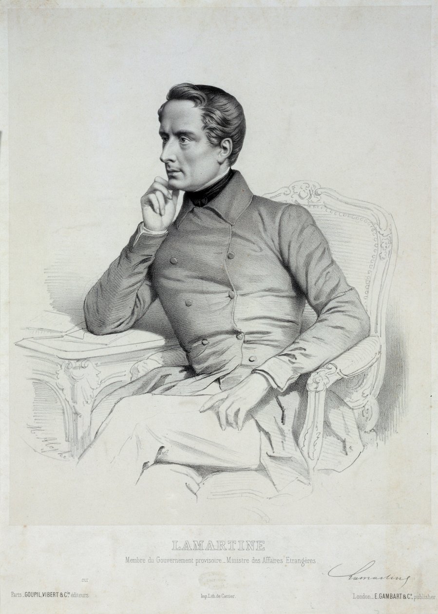 صورة لألفونس دي لامارتين 1790-1869. بواسطة ماري الكسندر منوت ألوف