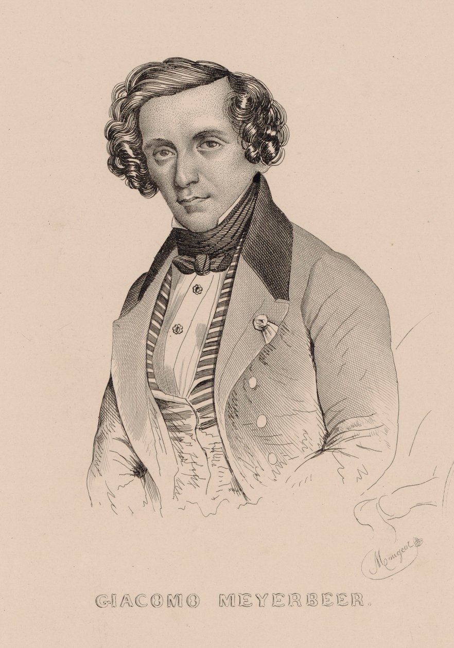 صورة للمؤلف جياكومو مييربير 1791-1864 ، 1836. بواسطة ماري الكسندر منوت ألوف
