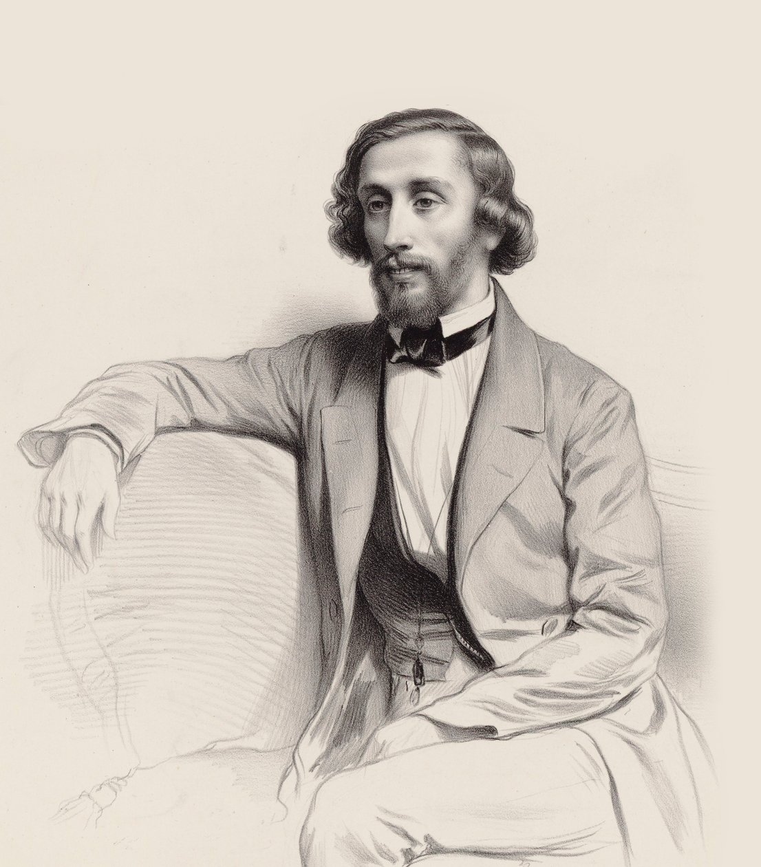 صورة لعازف البيانو والملحن يوليوس شولهوف 1825-1898 ، 1854. بواسطة ماري الكسندر منوت ألوف