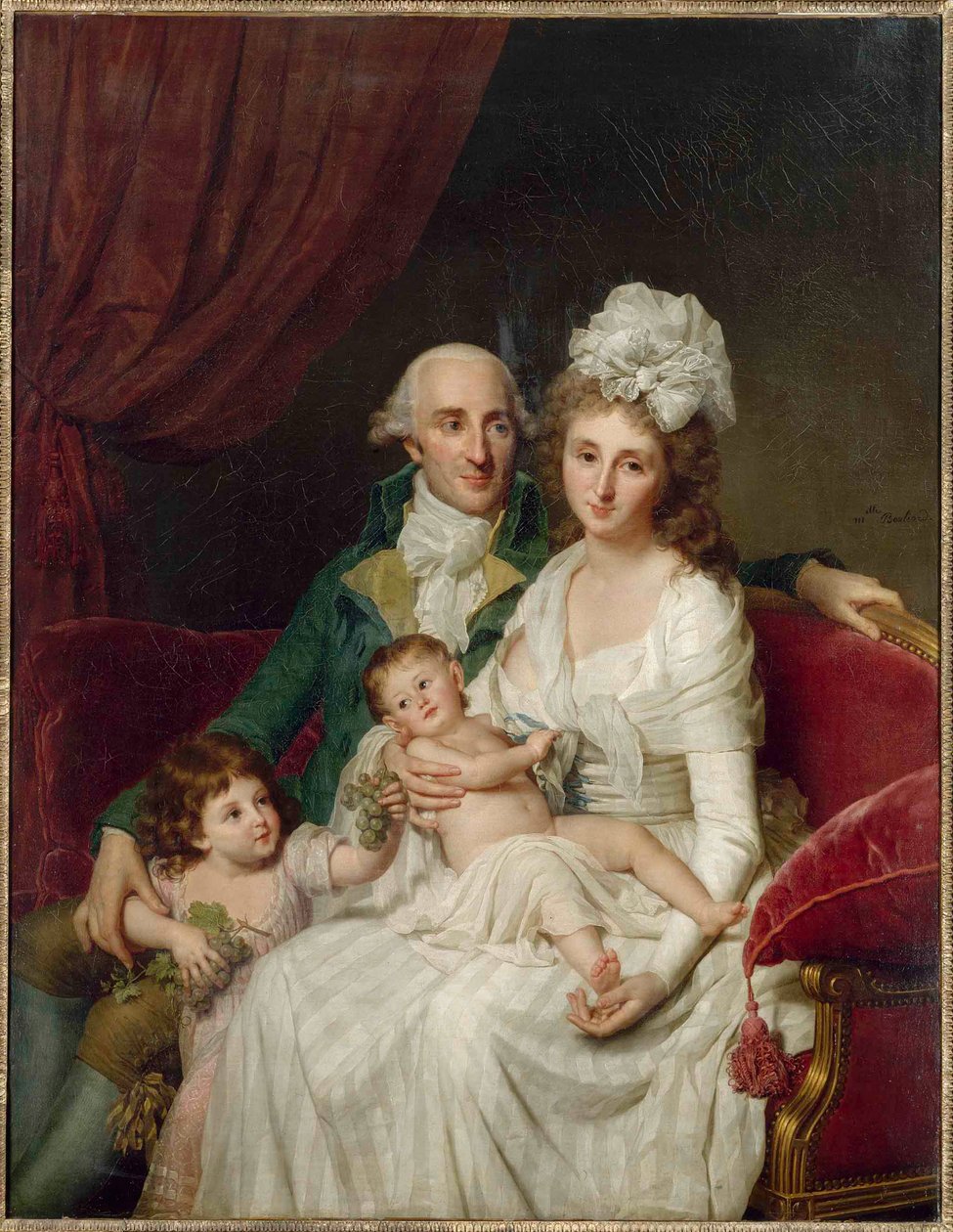السيد Monsieur Olive ، أمين صندوق ولايات بريتاني وعائلته ، 1791-1792. بواسطة ماري جينيفيف بوليارد