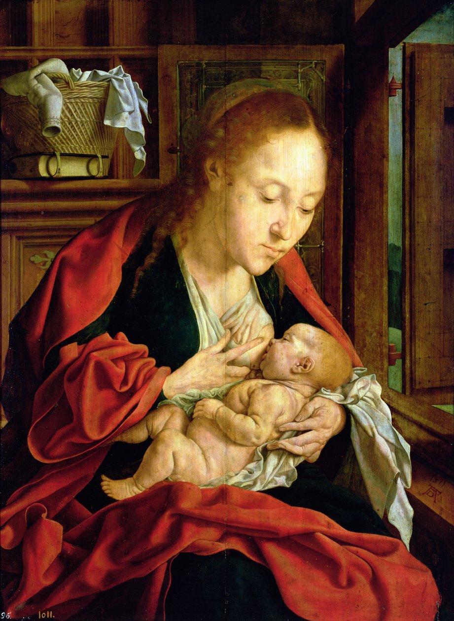 مادونا تطعم الطفل المسيح ، 1511 بواسطة Marinus van Roejmerswaelen