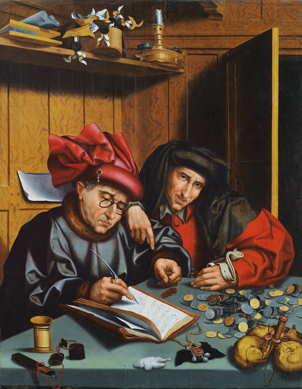 الصرافون بواسطة Marinus van Roejmerswaelen