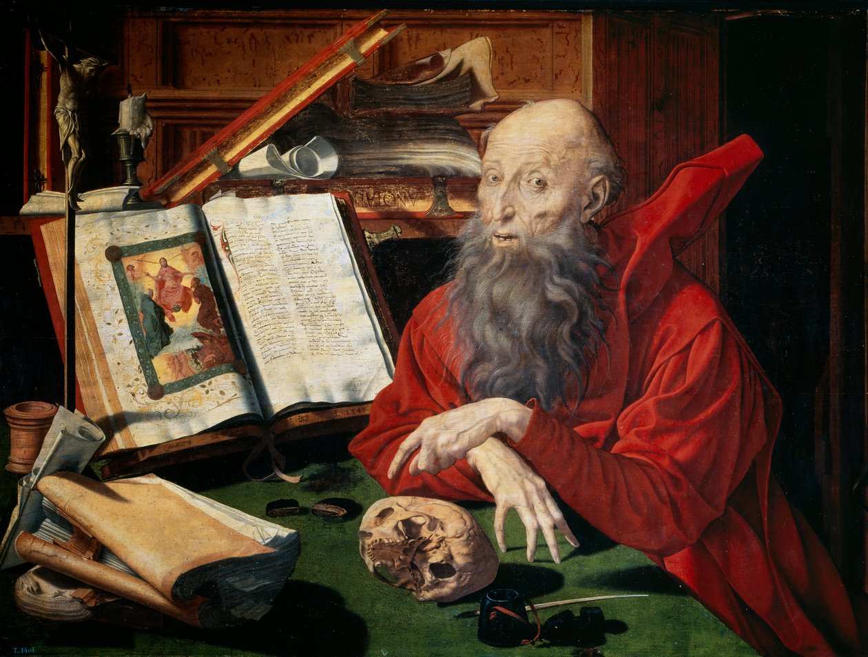 القديس جيروم 1547 بواسطة Marinus van Roejmerswaelen