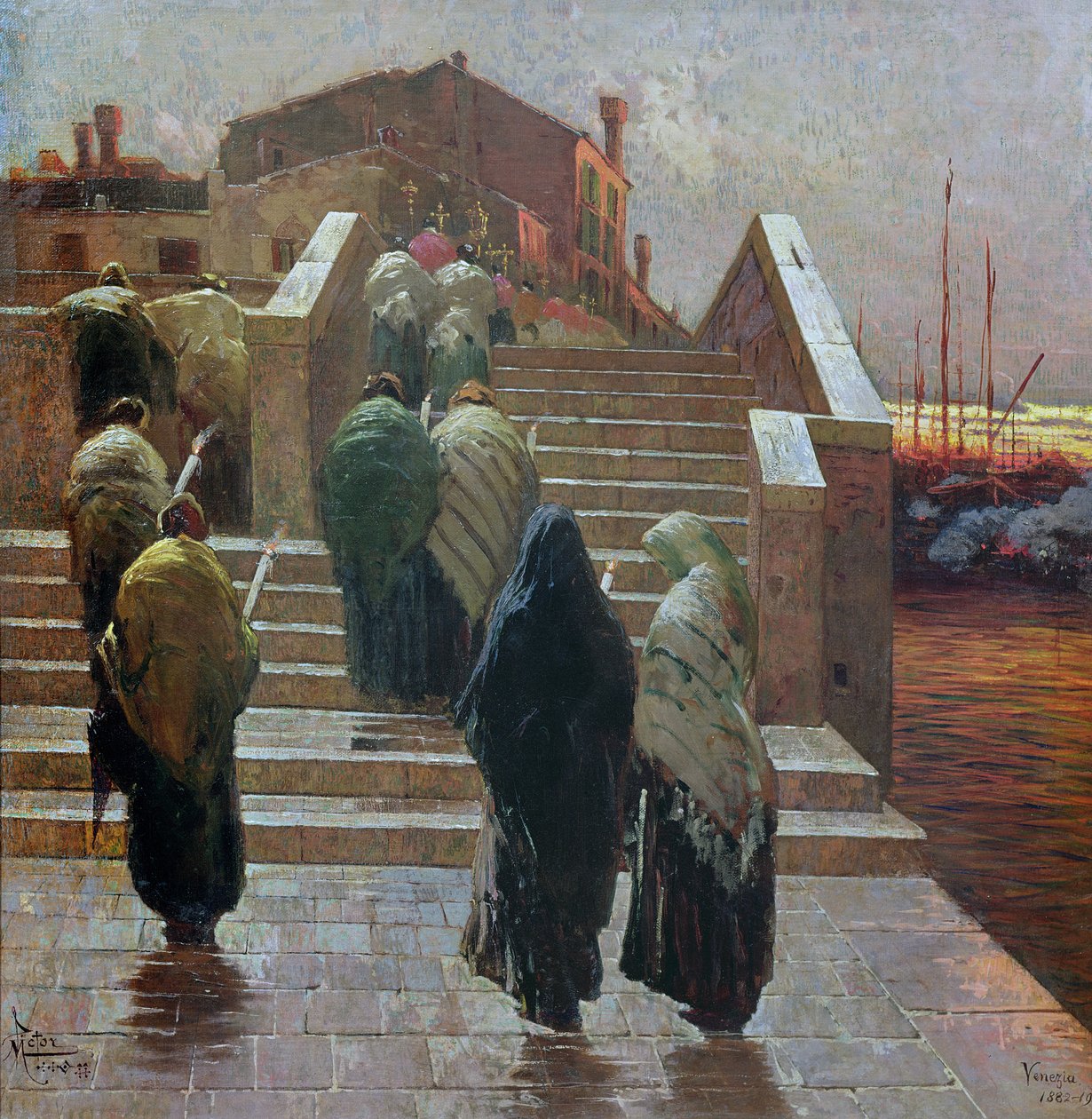 المساء الأحمر ، من بو تيمبس إسبوار ، 1882-1902 بواسطة ماريو دي ماريا