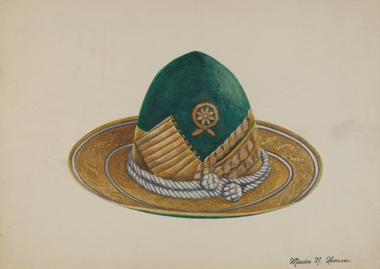 الجنوب الغربي الإسباني: Hat، c. 1937. بواسطة ماريوس هانسن