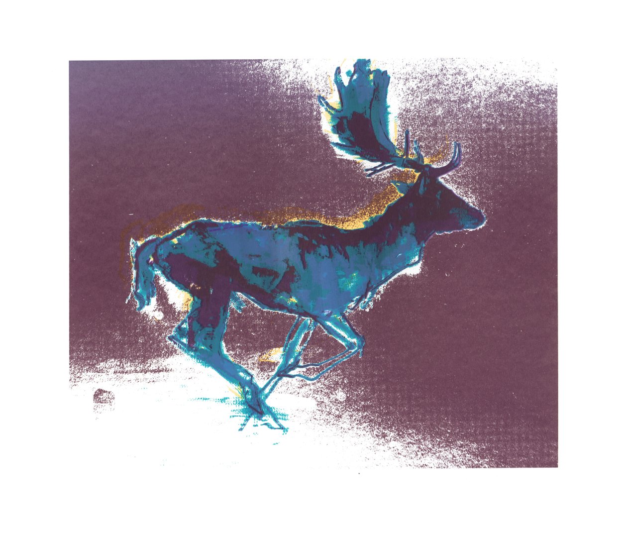Fallow Buck (Blueyellow Shadow) ، 2015 ، (طباعة الشاشة) بواسطة مارك ادلينجتون
