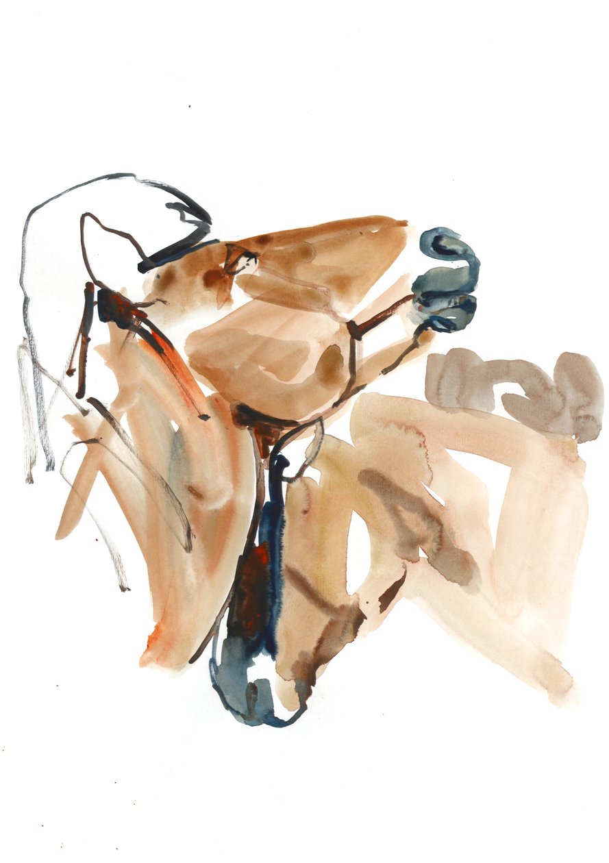 Nuzzle (Przewalski) ، 2013 (حبر sennelier ، ألوان مائية وغواش) بواسطة مارك ادلينجتون