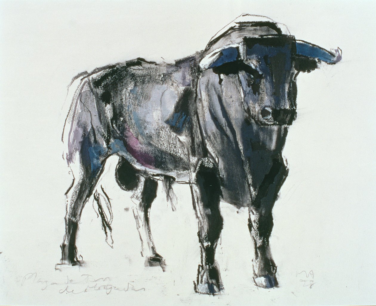 Plaza de Toros de Miajadas ، 1998 (وسائط مختلطة على ورق) بواسطة مارك ادلينجتون