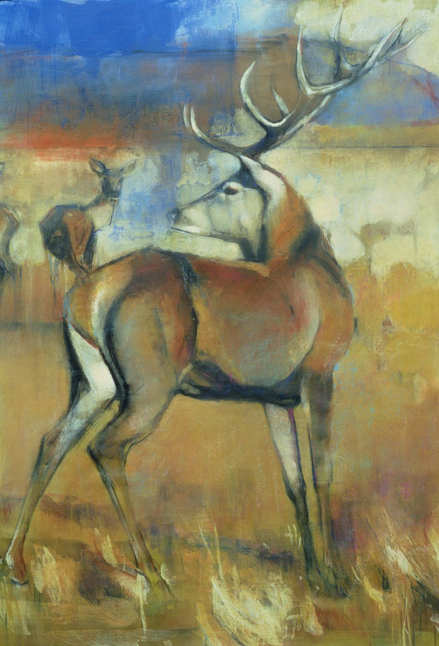 Red Stag ، تفاصيل من Gathering Deer ، 1998 وسائط مختلطة وكولاج على تفاصيل ورقية من 117689 بواسطة مارك ادلينجتون