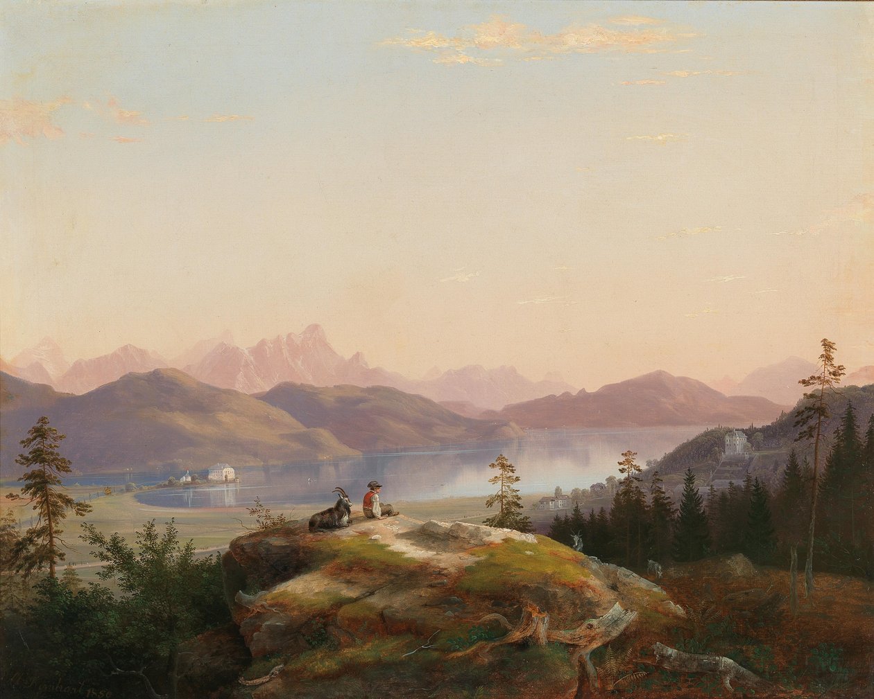 منظر لبحيرة Wörthersee مع Maria Loretto وقلعة Freyenthurn بواسطة ماركو برنهارت