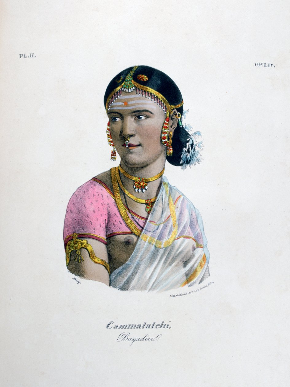 راقصة بايادير ، 1828 بواسطة Marlet et Cie