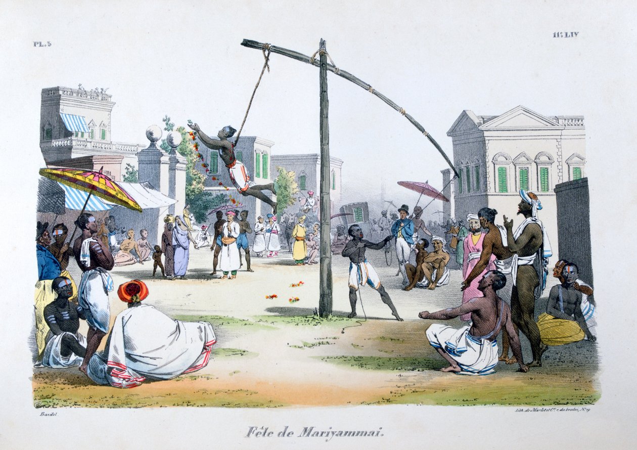 مهرجان مرياما ، أو مرياماي ، إله هندوسي ، 1828 بواسطة Marlet et Cie