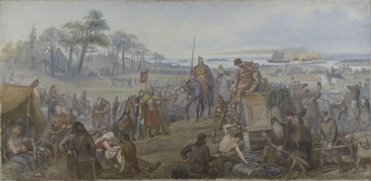 بعد معركة Fyrisvall ، c.1890 بواسطة Märten Eskil Winge