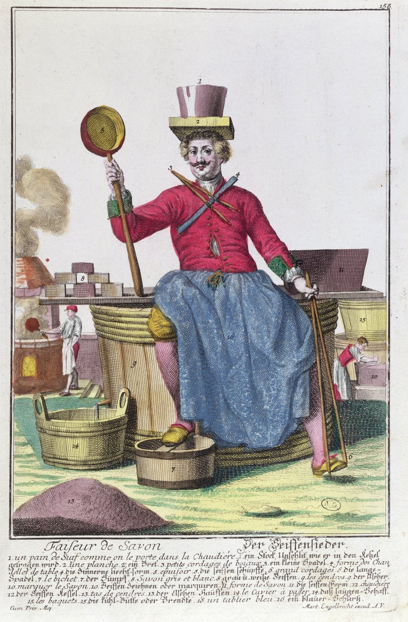 صانع الصابون ، c.1735 (انظر أيضًا 170136) بواسطة مارتن إنجلبرخت