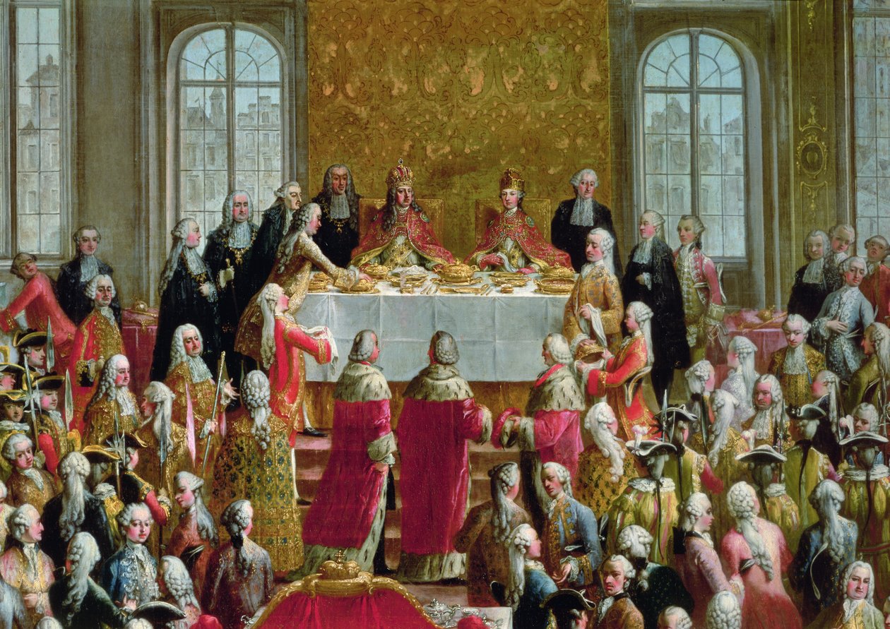 مأدبة التتويج لجوزيف الثاني (1741-1790) ، إمبراطور ألمانيا ، 1764 (التفاصيل) بواسطة مارتن الثاني ميتينز أو ميتينز