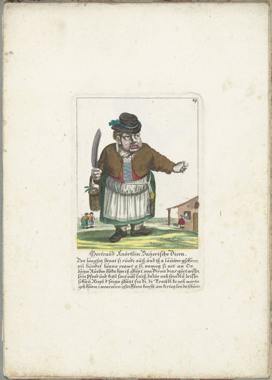 Dwerg Gertraud Knörtzlin ، حوالي 1710 غيرترود كنورتزلين ، بايجيريش ديرن (العنوان على الكائن) Il Callotto resurcitato أو خزانة صغيرة مفروشة حديثًا (عنوان السلسلة) بواسطة مارتن إنجلبرخت (منسوب إلى)