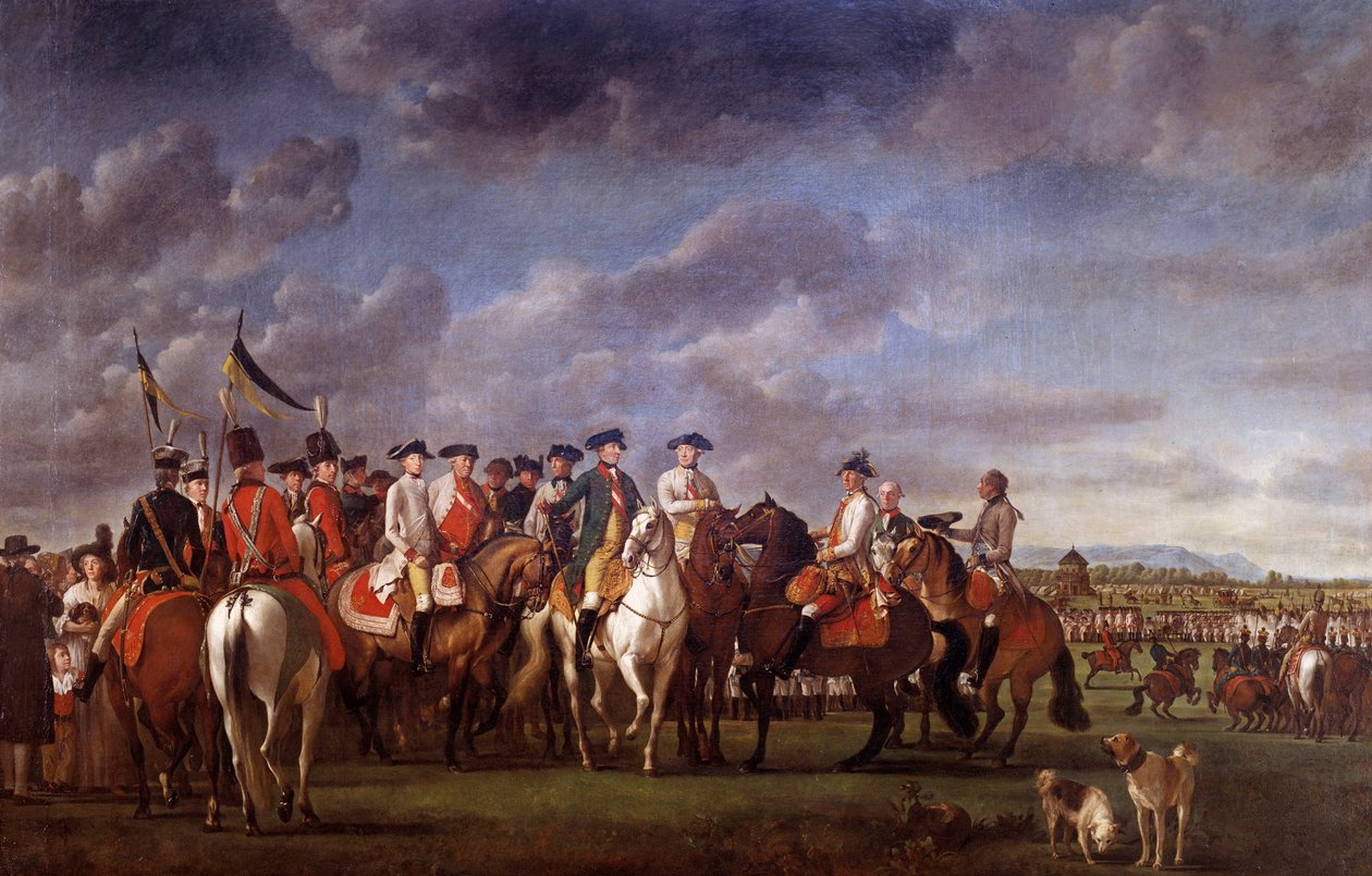 إمبراطور النمسا جوزيف الثاني (1741-1790) في معسكر مينكيندورف بالقرب من بادن عام 1788 رسم لمارتن كوادال (1736-1808) 1788 فيينا. متحف Kunsthistorische بواسطة مارتن فرديناند كوادال