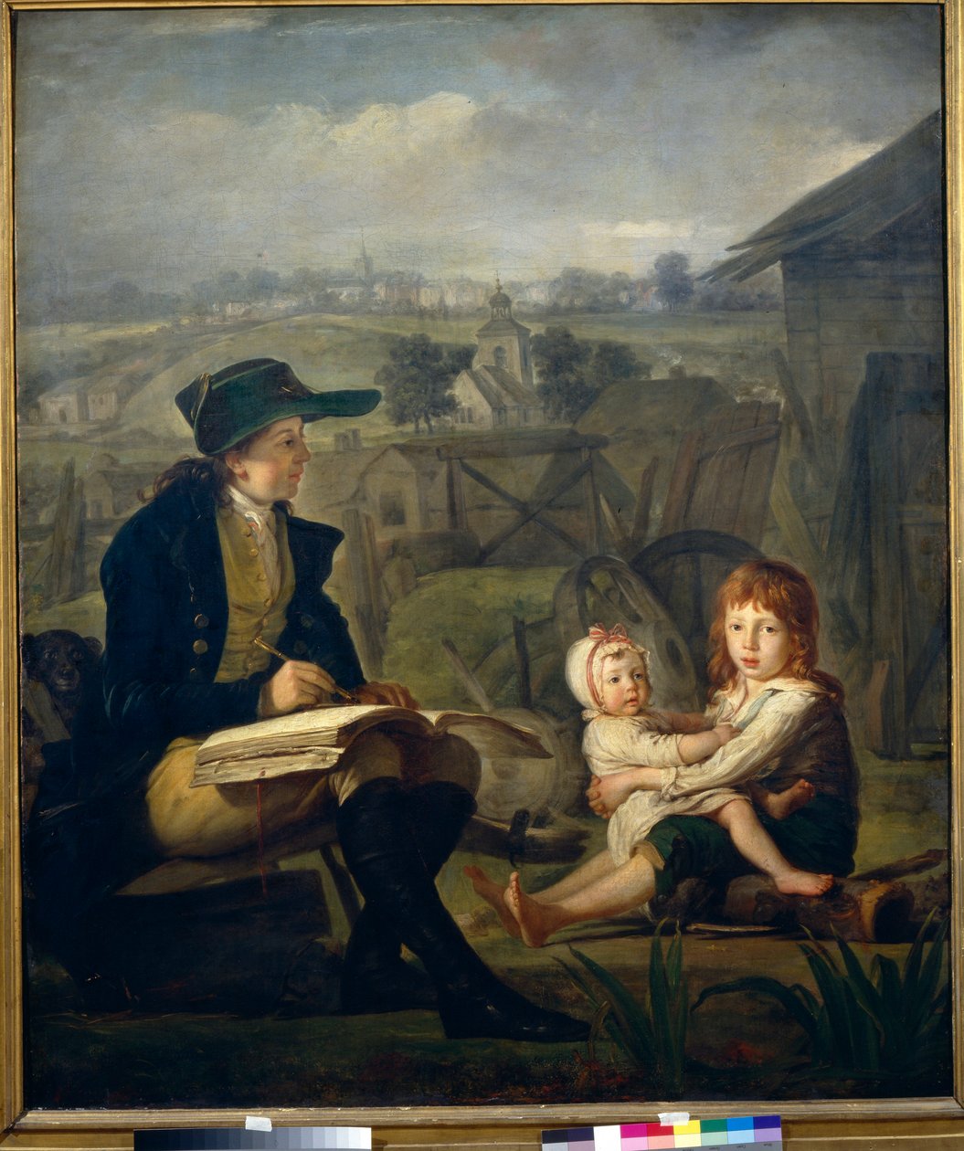 Werther dessine des enfants ، رسم إيضاحي روماني "The Sorrows of Young Werther" (Les Souffrances du jeune Werther) de Johann Wolfgang von Goethe (1749-1832) - Werther رسم للأطفال - رسم زيتي على قماش من Martin Ferdinand Quadal (1736-1808) ) بواسطة مارتن فرديناند كوادال